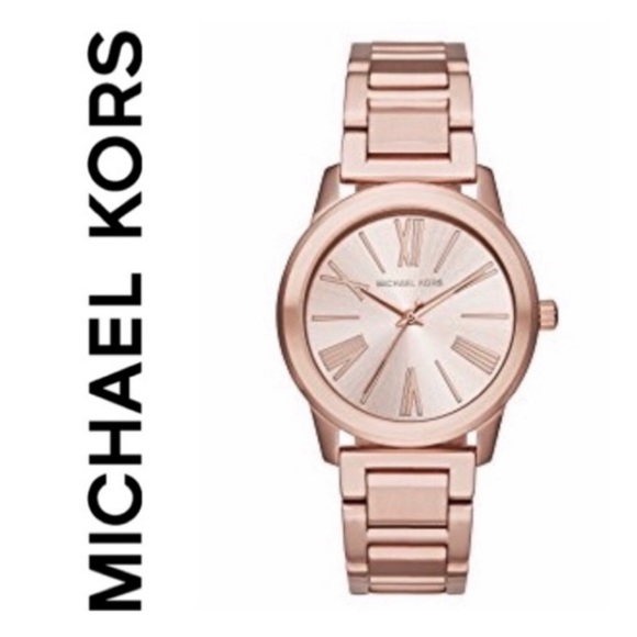 Michael Kors Accessories - NWT authentic MK Hartman rose gold tone watch